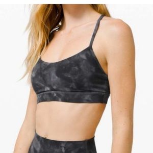 Lululemon Flow Y Bra Nulu Diamond Dye Pitch Grey Graphite Grey Size 8